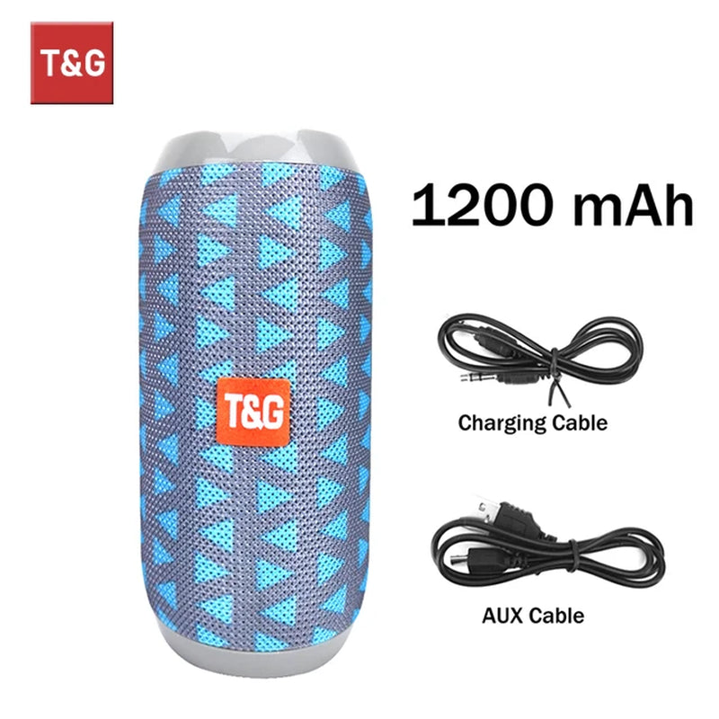 Bluetooth Speaker TG117 Portable TWS Sound Box Waterproof Loudspeaker Outdoor Stereo Surround Speakers Support TF FM Radio