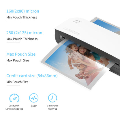 OSMILE SL289 Desktop Laminator Machine Set A4 Size Hot and Cold Lamination 2 Roller System 9 Inches Max Width for A4/A5/A6