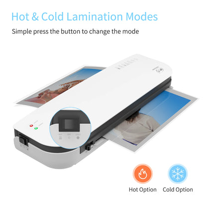 OSMILE SL289 Desktop Laminator Machine Set A4 Size Hot and Cold Lamination 2 Roller System 9 Inches Max Width for A4/A5/A6
