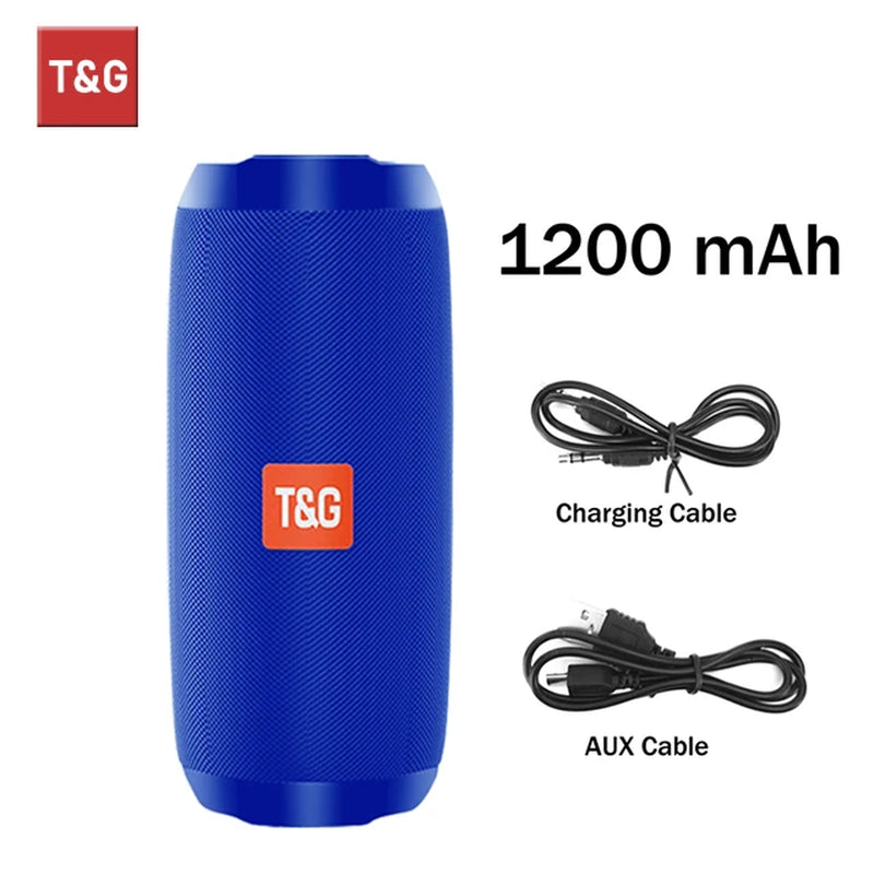 Bluetooth Speaker  TG117 Portable TWS Sound Box Waterproof Loudspeaker Outdoor Stereo Surround Speakers Support TF FM Radio