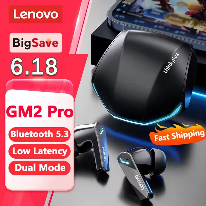GM2 Pro  TWS Wireless Bluetooth5.4 Earphones Gaming Headphones HIFI Quality Sound Noise Cancelling Earbuds New Girl Gifts